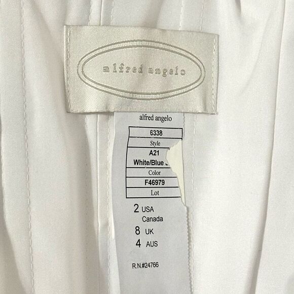 Alfred Angelo Formal Bow Bodice Tube Top 2 Coquette Chic Ballet Princess Classic - Picture 7 of 7